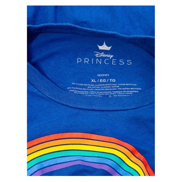 Disney Princess Royal Blue Rainbow Graphic Tee - Picture 3 of 3